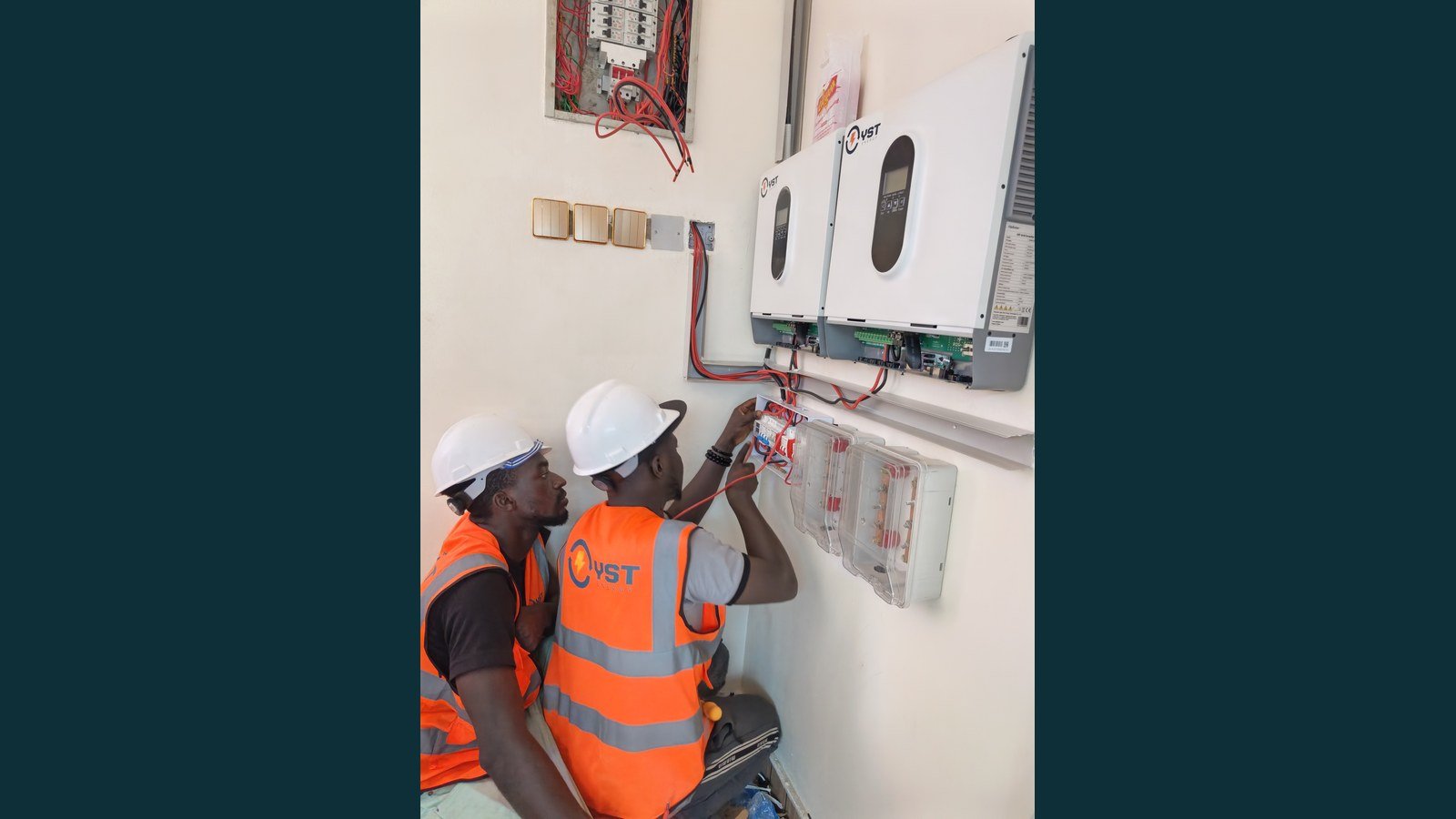 YST engineers commissioning inverter